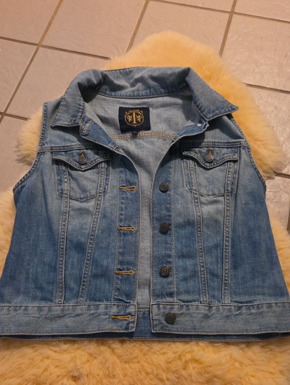 Denim Vest - Light Blue Women's Jean Vest